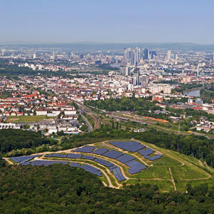 Luftaufnahme der Photovoltaikanlage