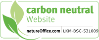 Sign for a carbon neutral Webseite, from naure office