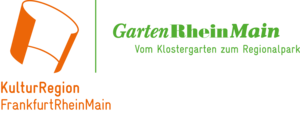 Logo der Kulturregion FrankfurtRheinMain: Garten RheinMain 
vom Kloster zum Regionalpark